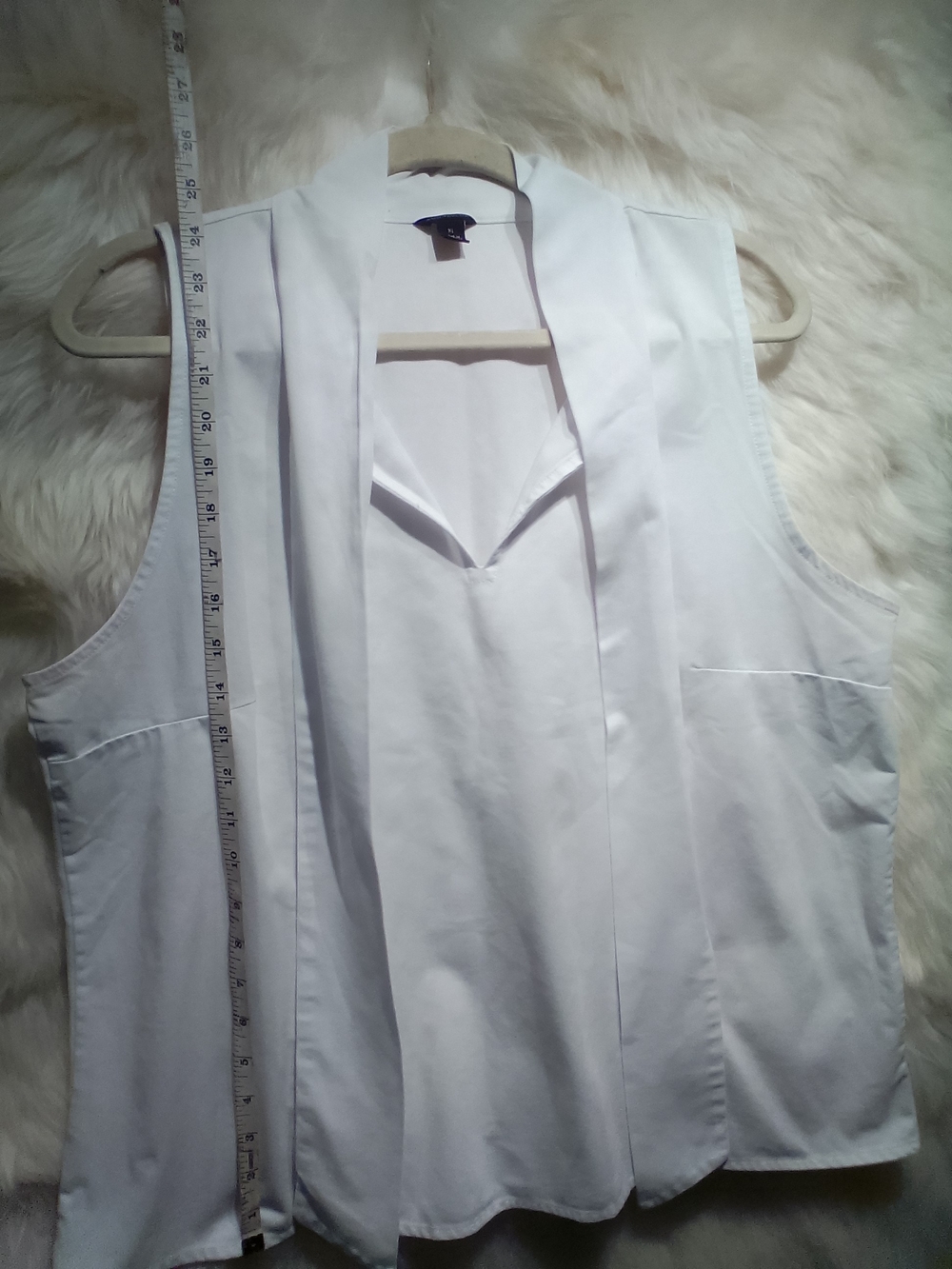 Ann Taylor White Sleeveless Draped Top - Picture 4 of 11
